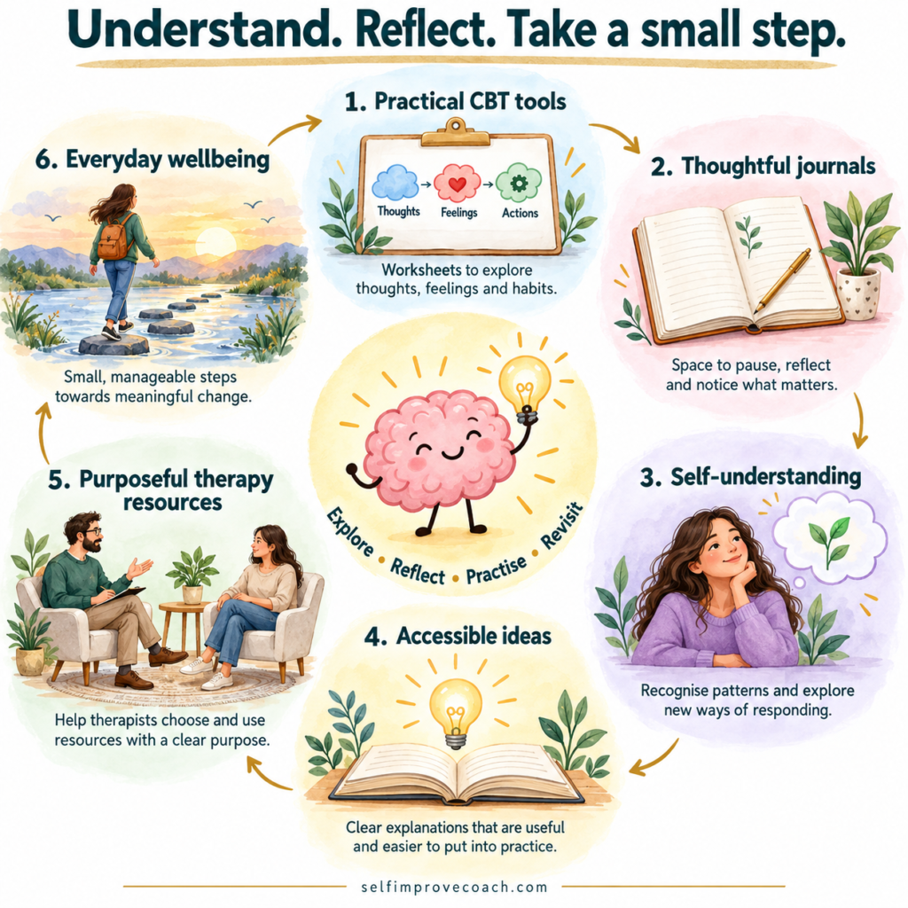 SelfImproveCoach: practical tools for therapists and everyday wellbeing.
